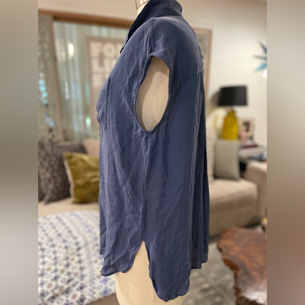 Pendleton Collared Button Down Silk Tank Small - image 2